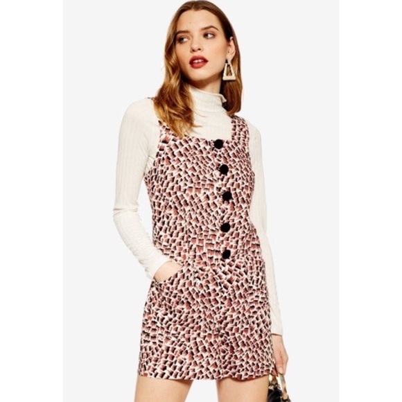 5/$25 NWT Topshop leopard print button romper 8 M summer button front free ship - Picture 3 of 8